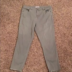 Women’s light olive jeans